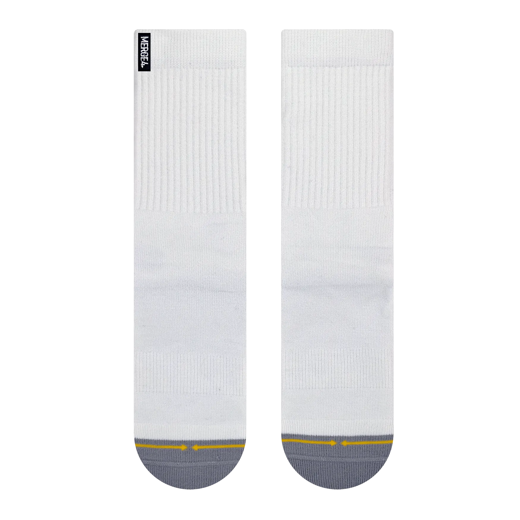 REPREVE® White Crew Socks