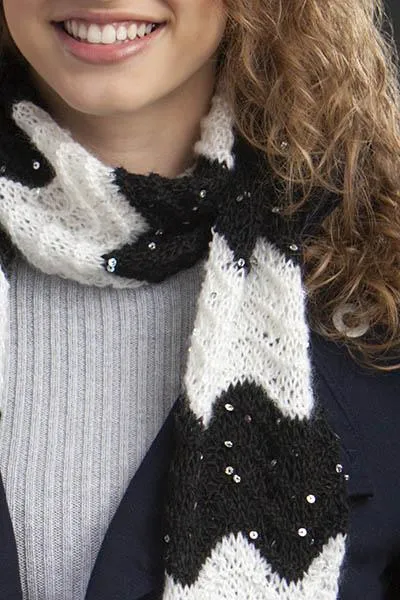Sequin Ripple Stripe Scarf