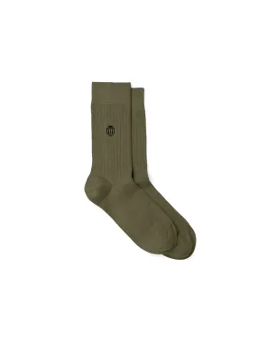 Signature Men's Socks - Moss Green