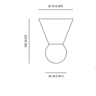 Simple Metal Tapered Led Ceiling Lamp