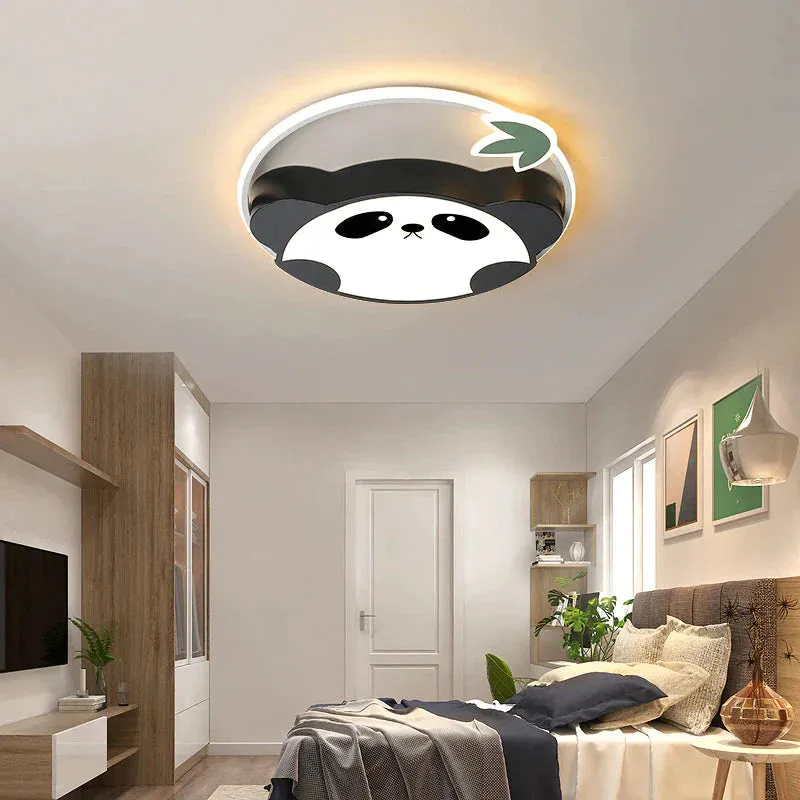 Simple Modern Children's Room Lamp Panda LED Ceiling Lamp