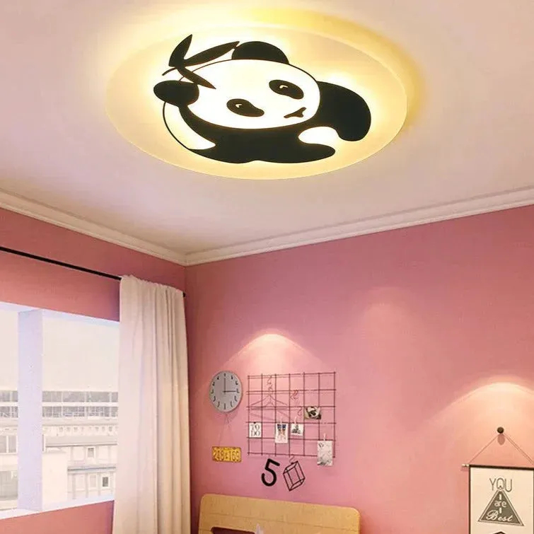 Simple Modern Children's Room Lamp Panda LED Ceiling Lamp