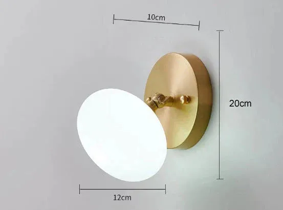 Simple Nordic Wind Bedroom Bedside Corridor Copper Wall Lamp