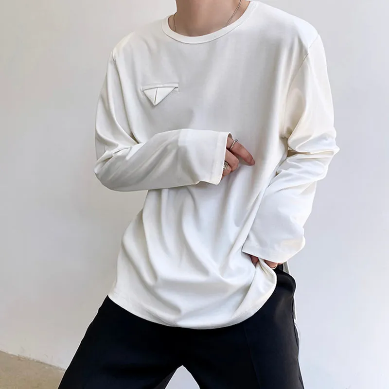 Simple Shoulder Padded Loose Shirt