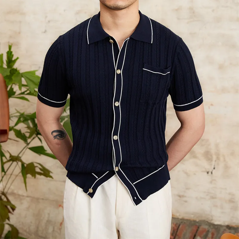 Simple Slim Short Sleeve POLO Shirt