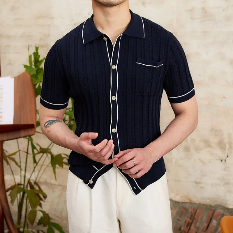Simple Slim Short Sleeve POLO Shirt