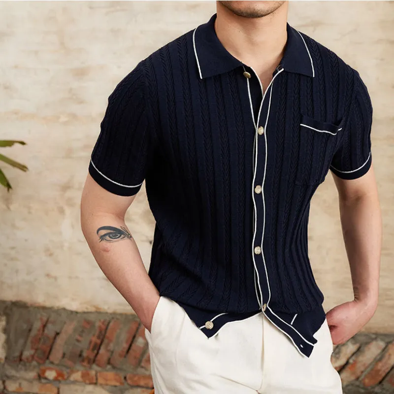 Simple Slim Short Sleeve POLO Shirt