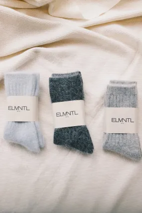 soft wool socks - angora