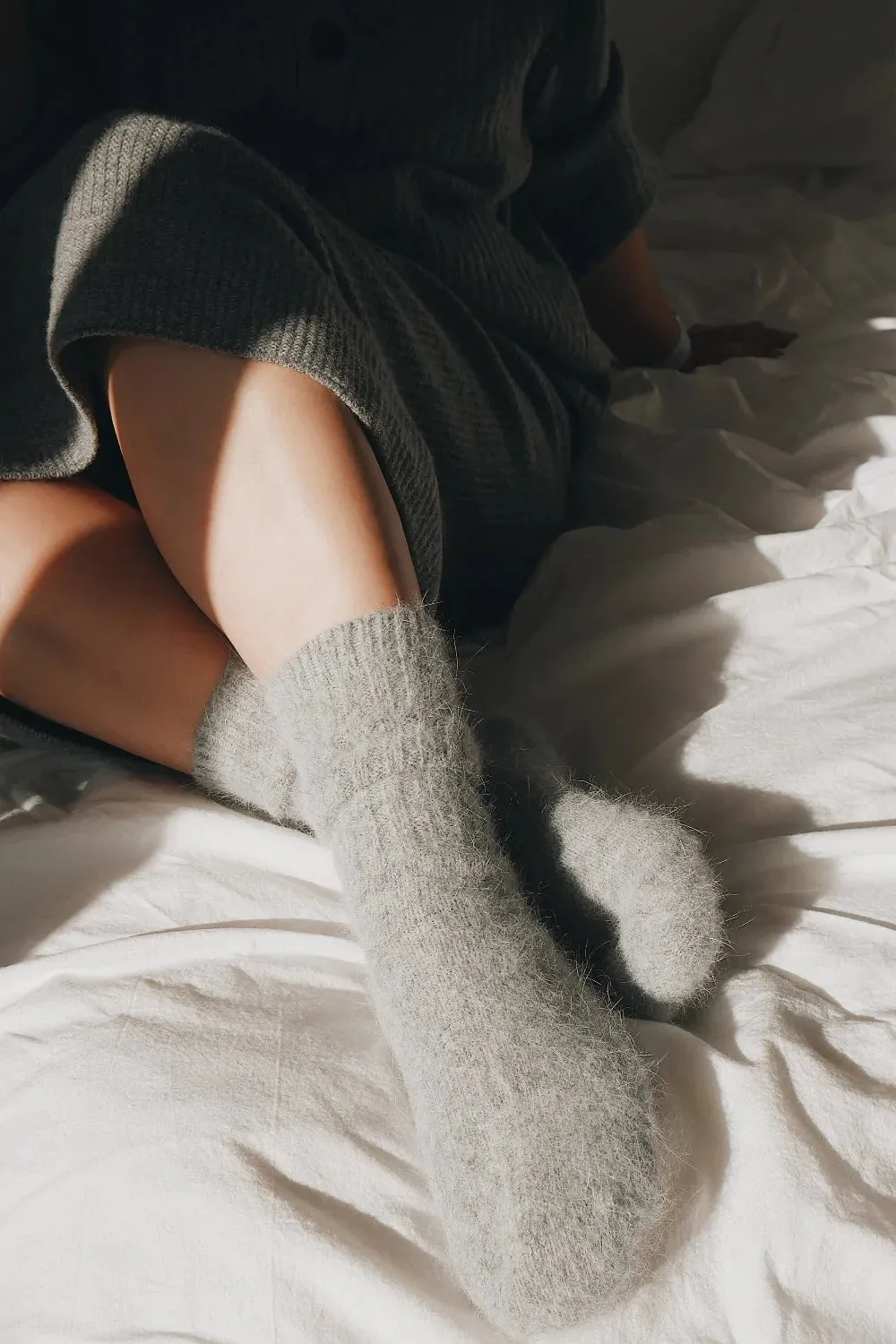 soft wool socks - angora