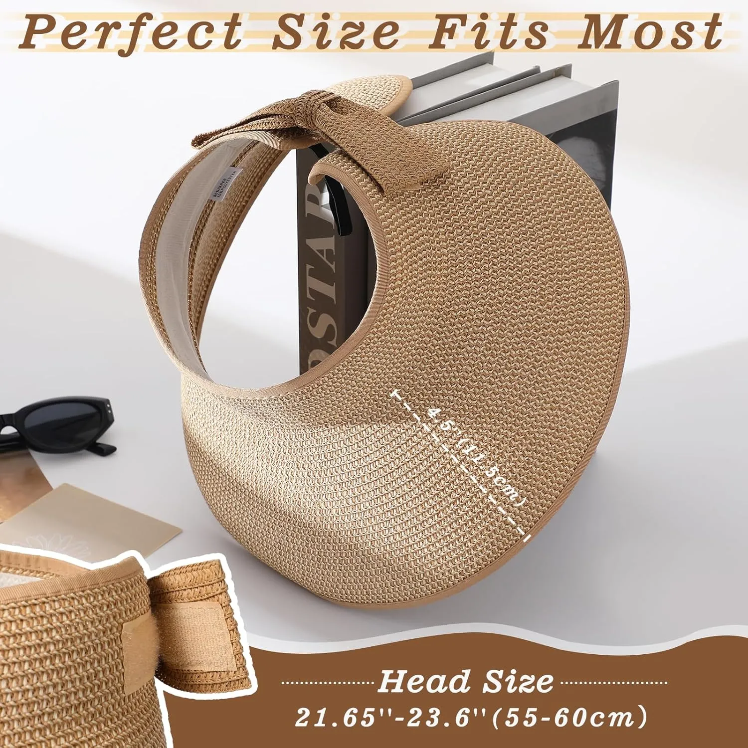 Sun Hats for Women, Wide Brim Straw Beach Hat for Women Foldable Floppy, Sun Hat UPF 50  UV Protection