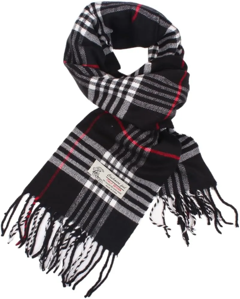Tartan Plaid Cashmere Feel Classic Soft Luxurious Winter Scarf For Men Women