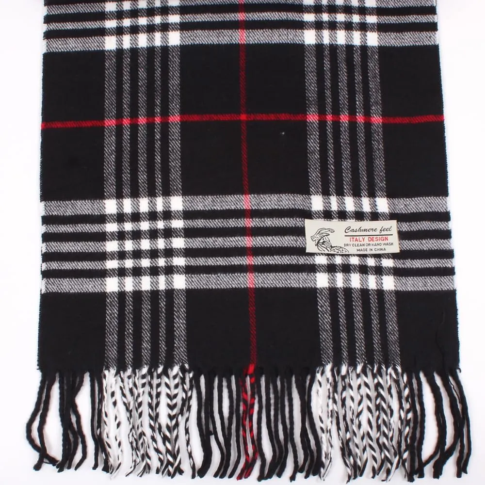 Tartan Plaid Cashmere Feel Classic Soft Luxurious Winter Scarf For Men Women
