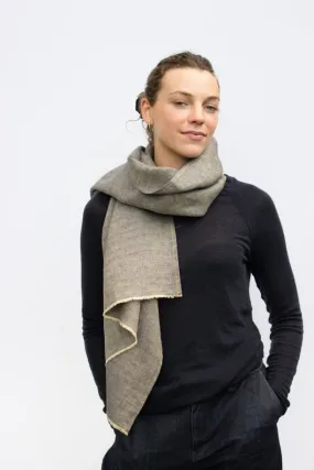 The STABLE Irish Linen Scarf - Ginger Herringbone