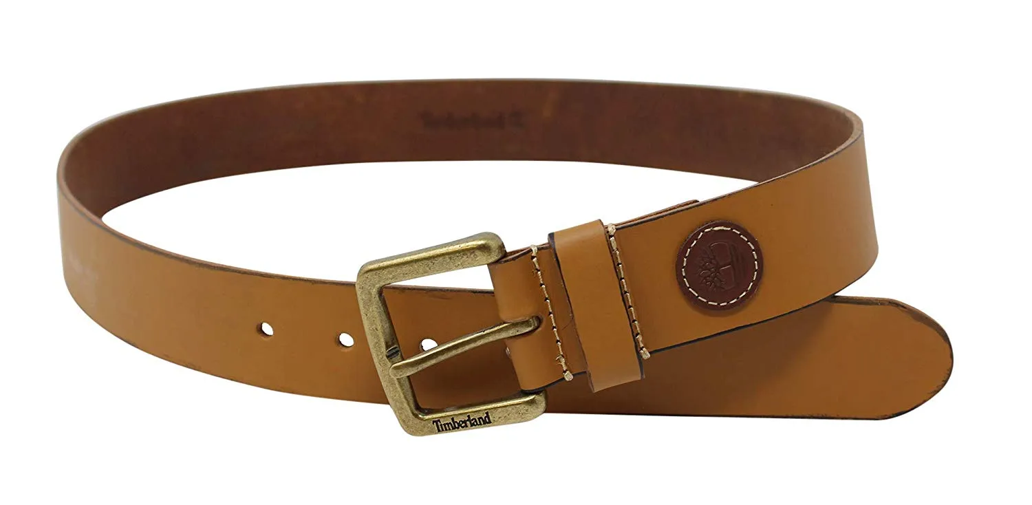 Timberland Men's 38mm Tree Patch Leather Jean Belt