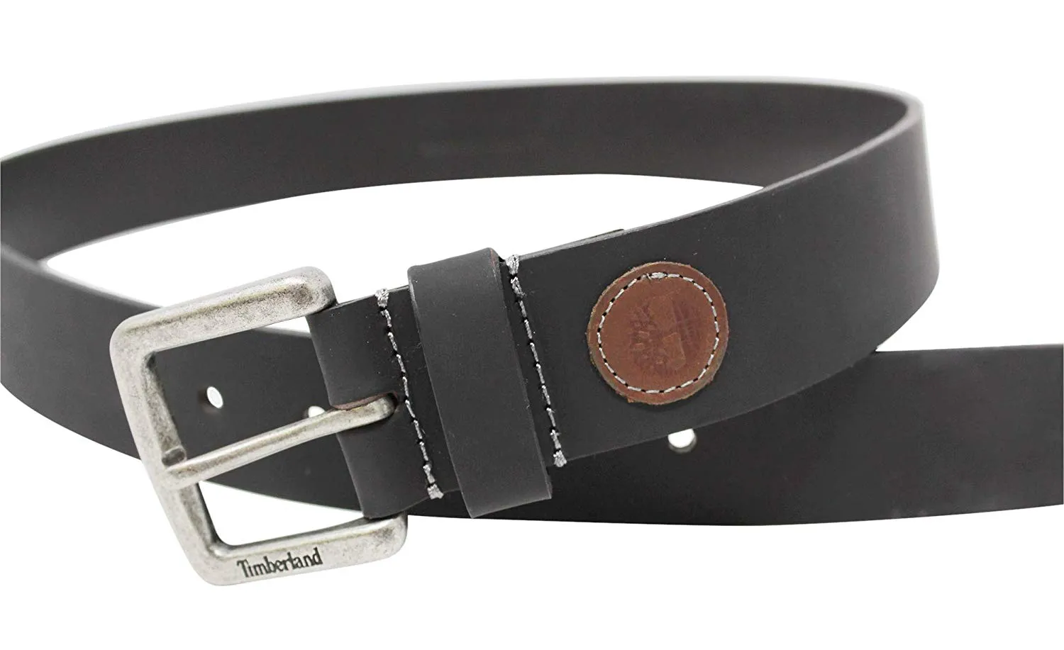 Timberland Men's 38mm Tree Patch Leather Jean Belt
