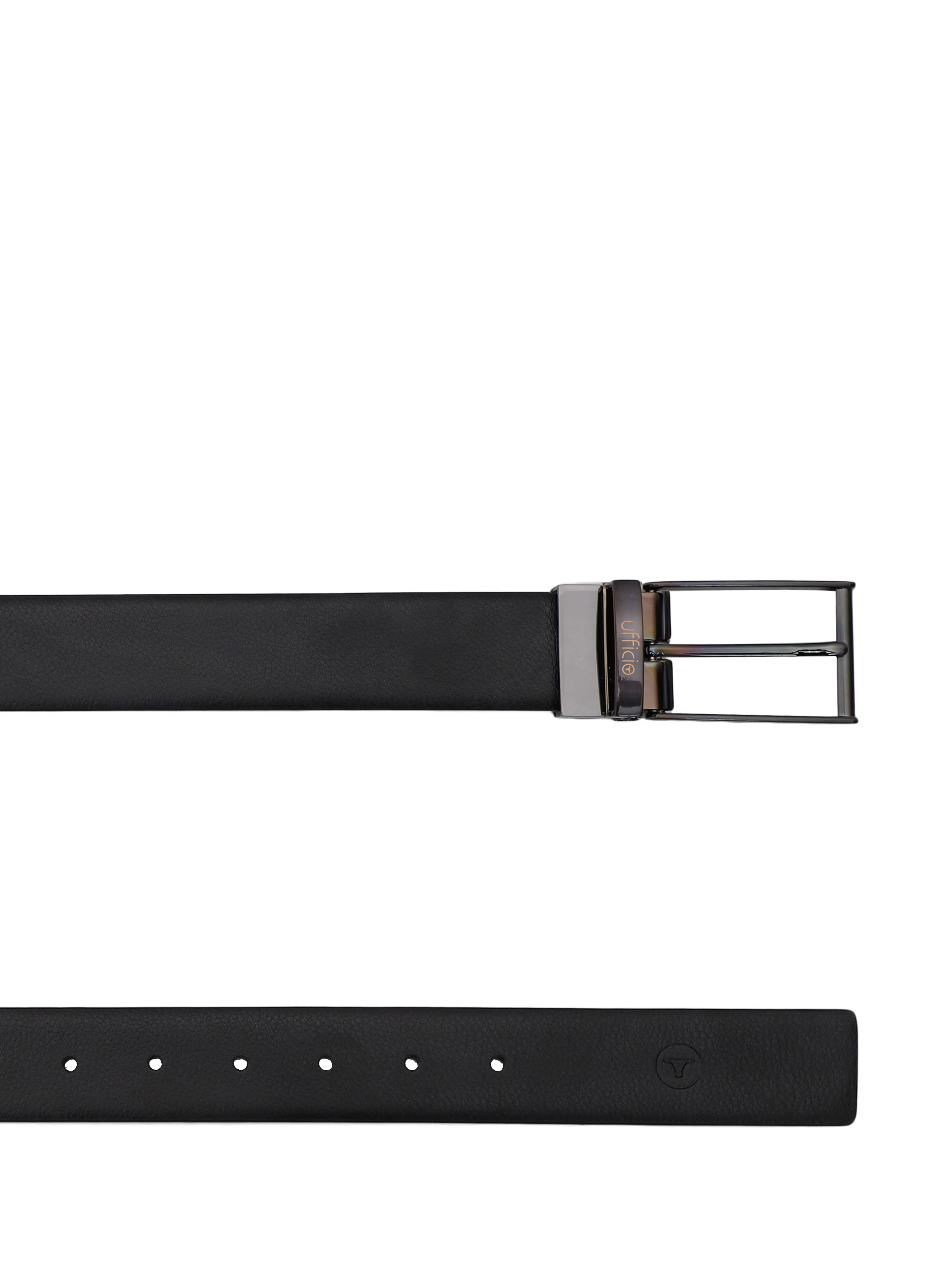 UFFICIO Premium Collections Men's Genuine Leather Belt | Reversible Prong | Blue/Black | UFF2106B