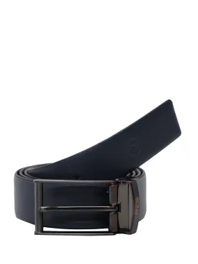 UFFICIO Premium Collections Men's Genuine Leather Belt | Reversible Prong | Blue/Black | UFF2106B