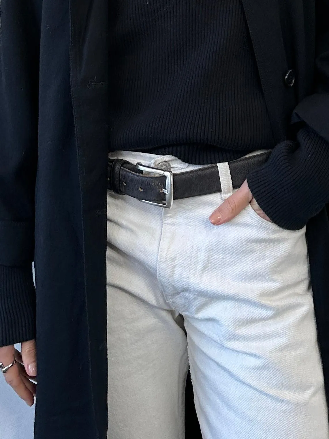 Vintage Leather Belt - W35-W39