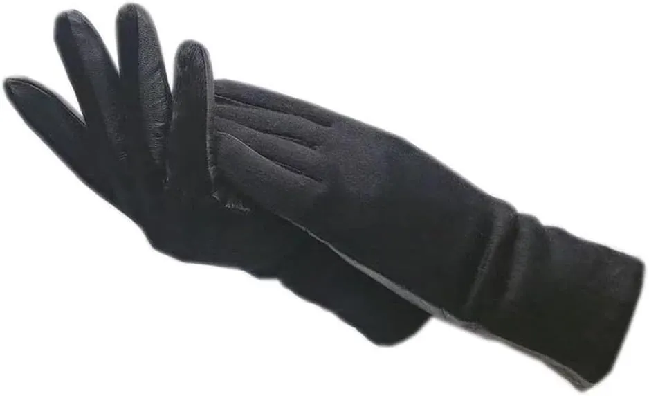 Warm Leather Outdoor Driving Cycling Gloves Windproof Gloves