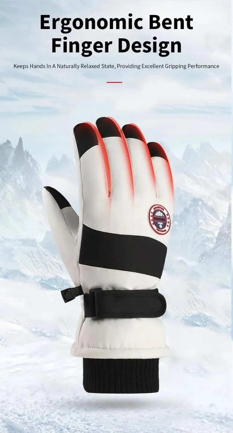 Winter Warm Gloves for Men Women Touchscreen Gloves Cold Weather Windproof Thermal Snow Gloves for Running Cycling Skiing Working Hiking