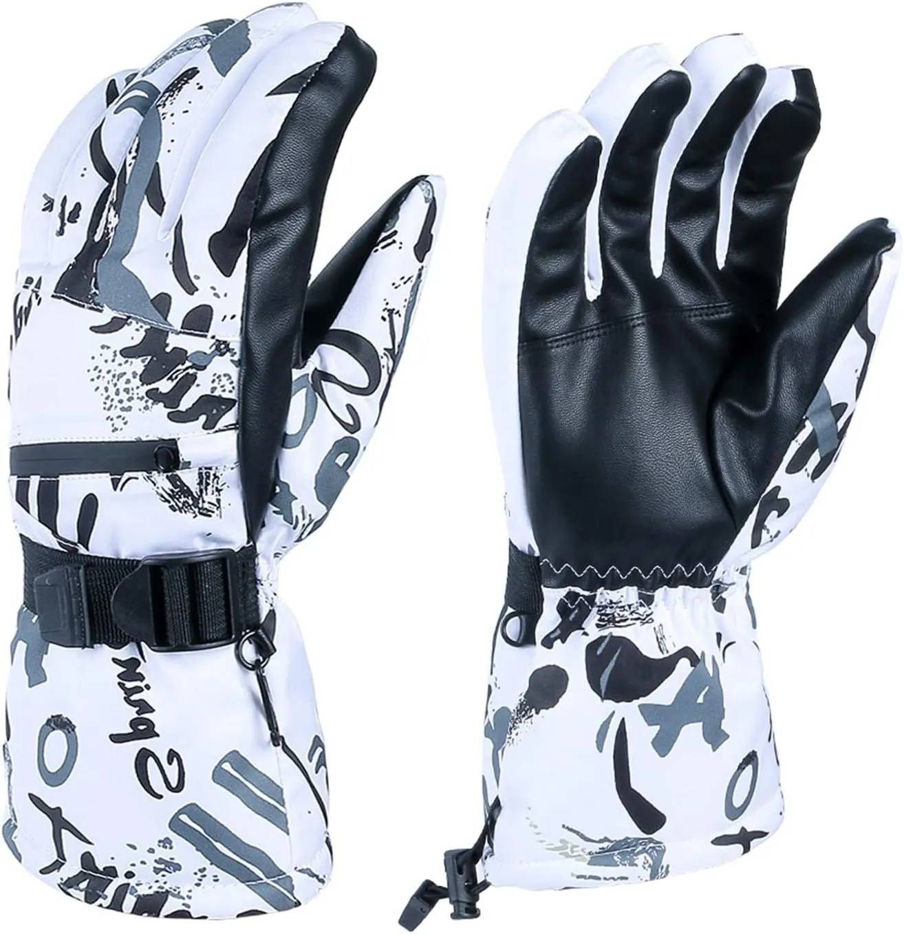 Women Men Warm Fleece Winter Gloves Cold Weather Thermal Touchscreen Women Winter Gloves for Camping Running Riding