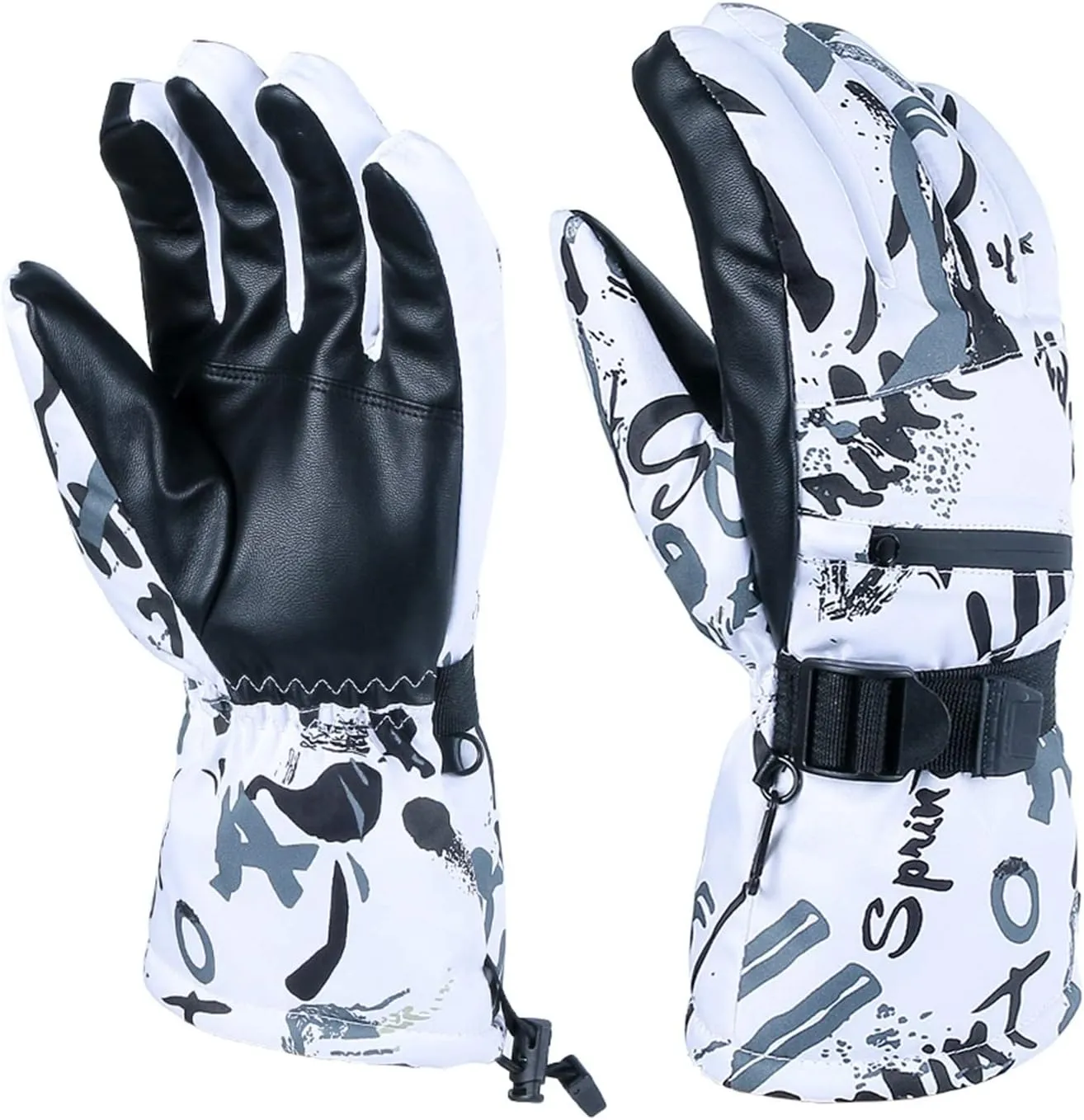 Women Men Warm Fleece Winter Gloves Cold Weather Thermal Touchscreen Women Winter Gloves for Camping Running Riding