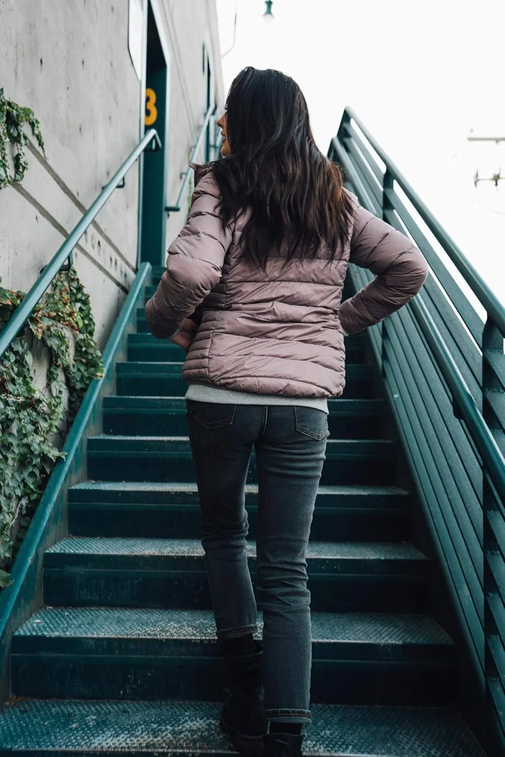 Women Rip-stop Down Puffer Jacket- Winter Coats