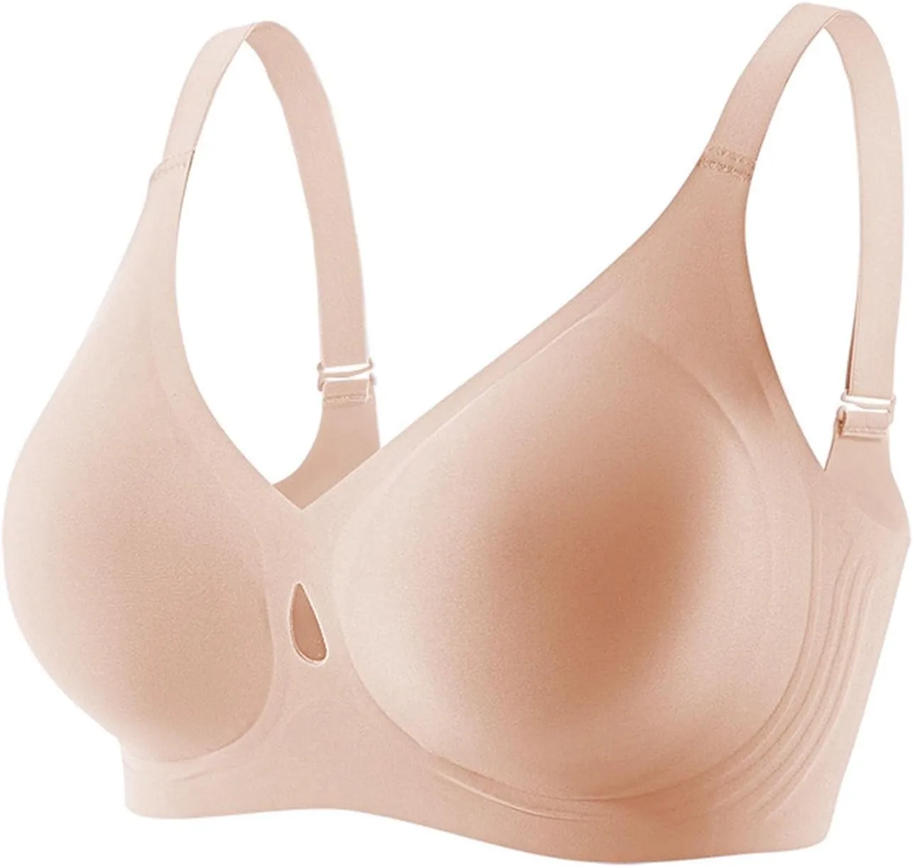 Women Wirefree Full-Coverage Bras Everyday Stretch Padded Large Bust Plus Size Bra Bralette