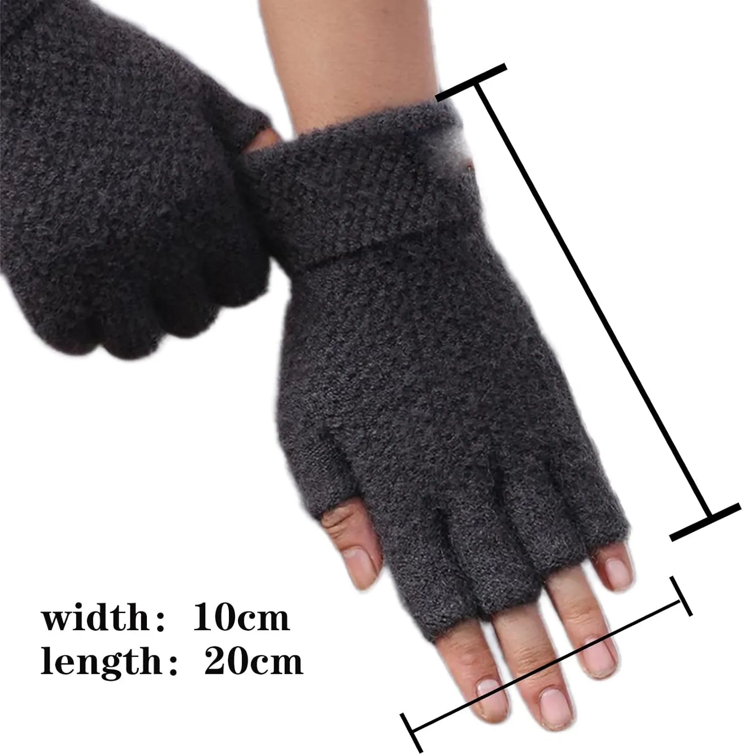 Women's Warm Winter Touchscreen Gloves Elastic Cuff Lined Knit Gloves Winter Texting Gloves