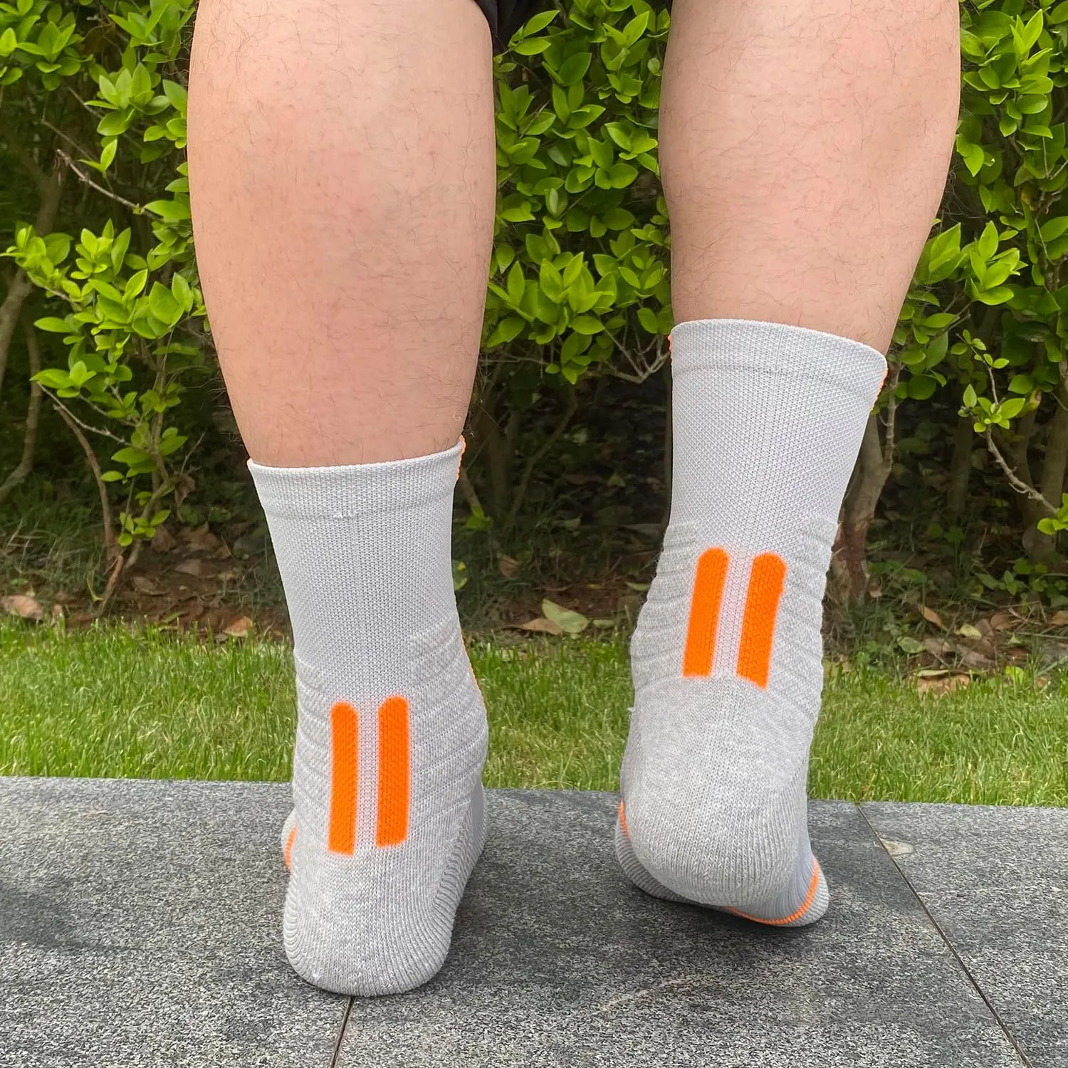 YWSLRC Men Athletic Socks Performance Cushioned Sports Crew Socks With Arch Compression for Basketball Hiking Cycling