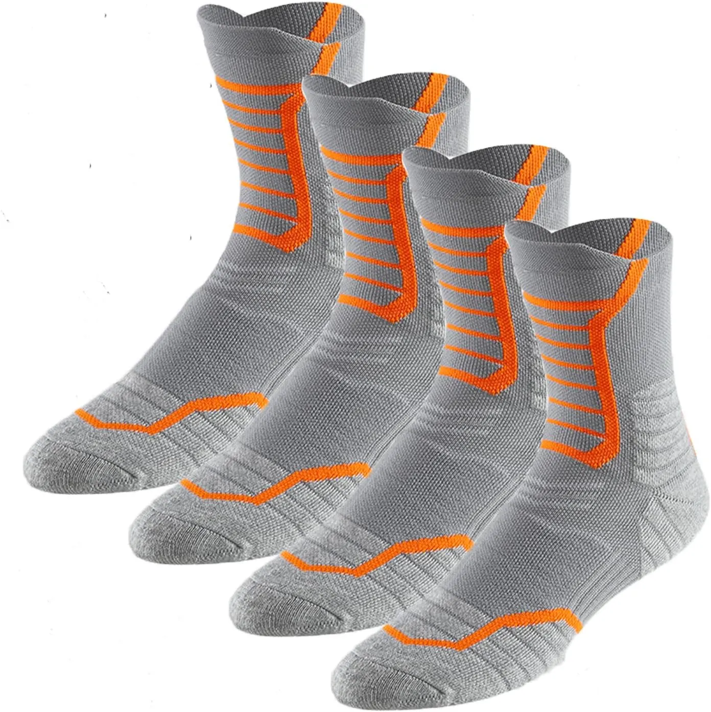 YWSLRC Men Athletic Socks Performance Cushioned Sports Crew Socks With Arch Compression for Basketball Hiking Cycling
