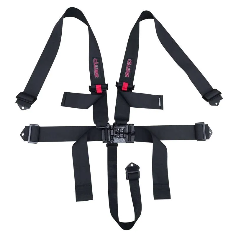 Zamp 5-Point Latch & Link Harness - 3" - Pull Down Adjust - Bolt-In/Wrap Around - Black