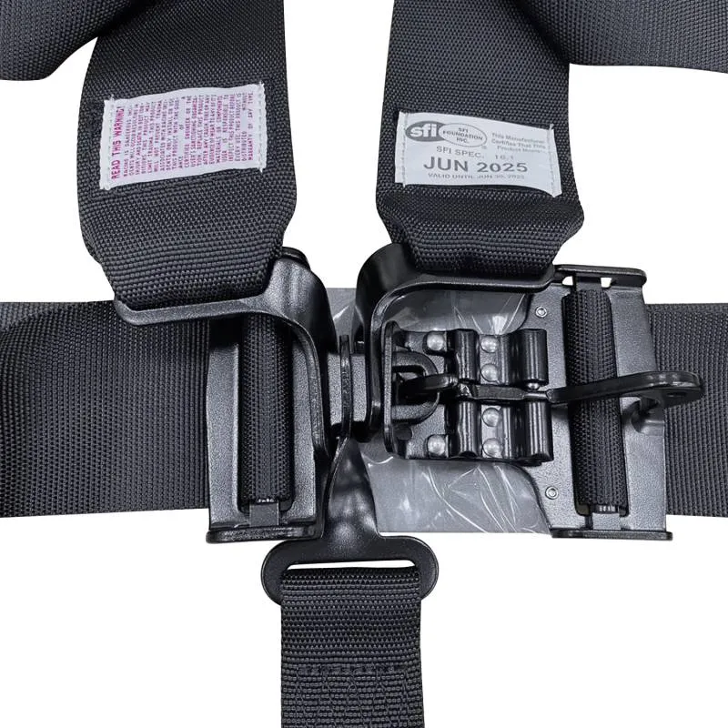 Zamp 5-Point Latch & Link Harness - 3" - Pull Down Adjust - Bolt-In/Wrap Around - Black